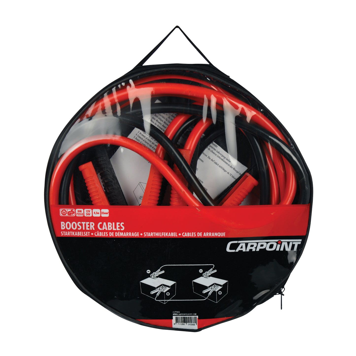 CABLES DE DEMARRAGE 35MM² TUV/GS/DIN 4.5M (PINCES ISOLEES) CARPOINT