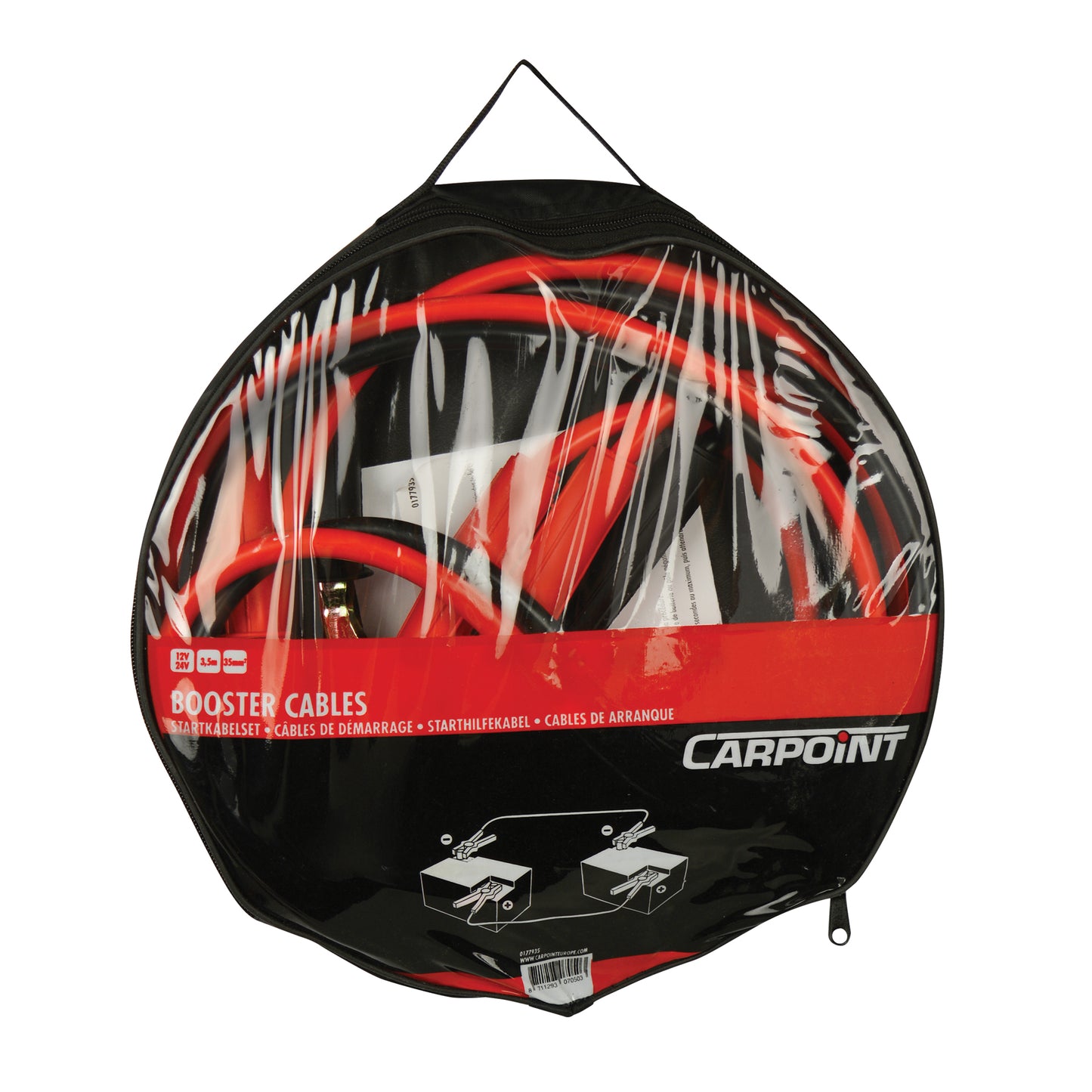 CABLES DE DEMARRAGE 35MM² 12/24V 3.5M (PINCES METAL) CARPOINT