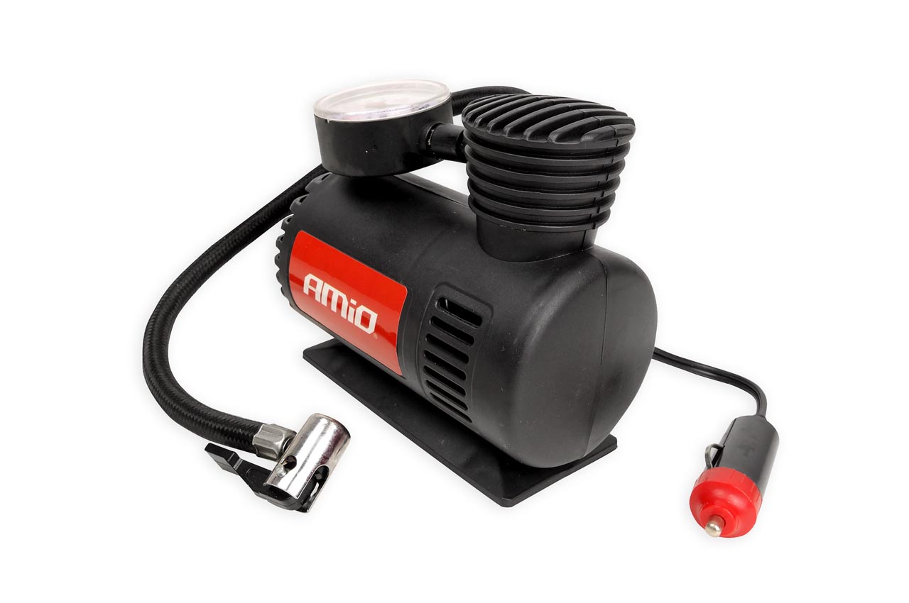 COMPRESSEUR D'AIR GONFLEUR 12V AVEC EMBOUTS AMIO