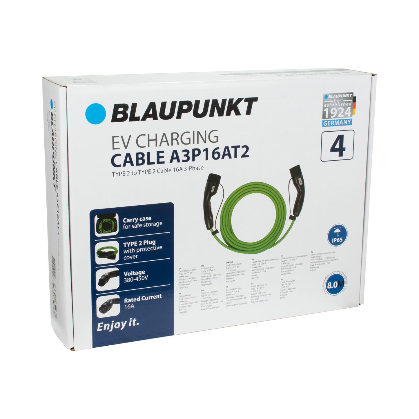 CABLE CHARGE VEHICULE ELECTRIQUE 16A TRIPHASE T2 >T2 A3P16AT2 N°4 BLAUPUNKT