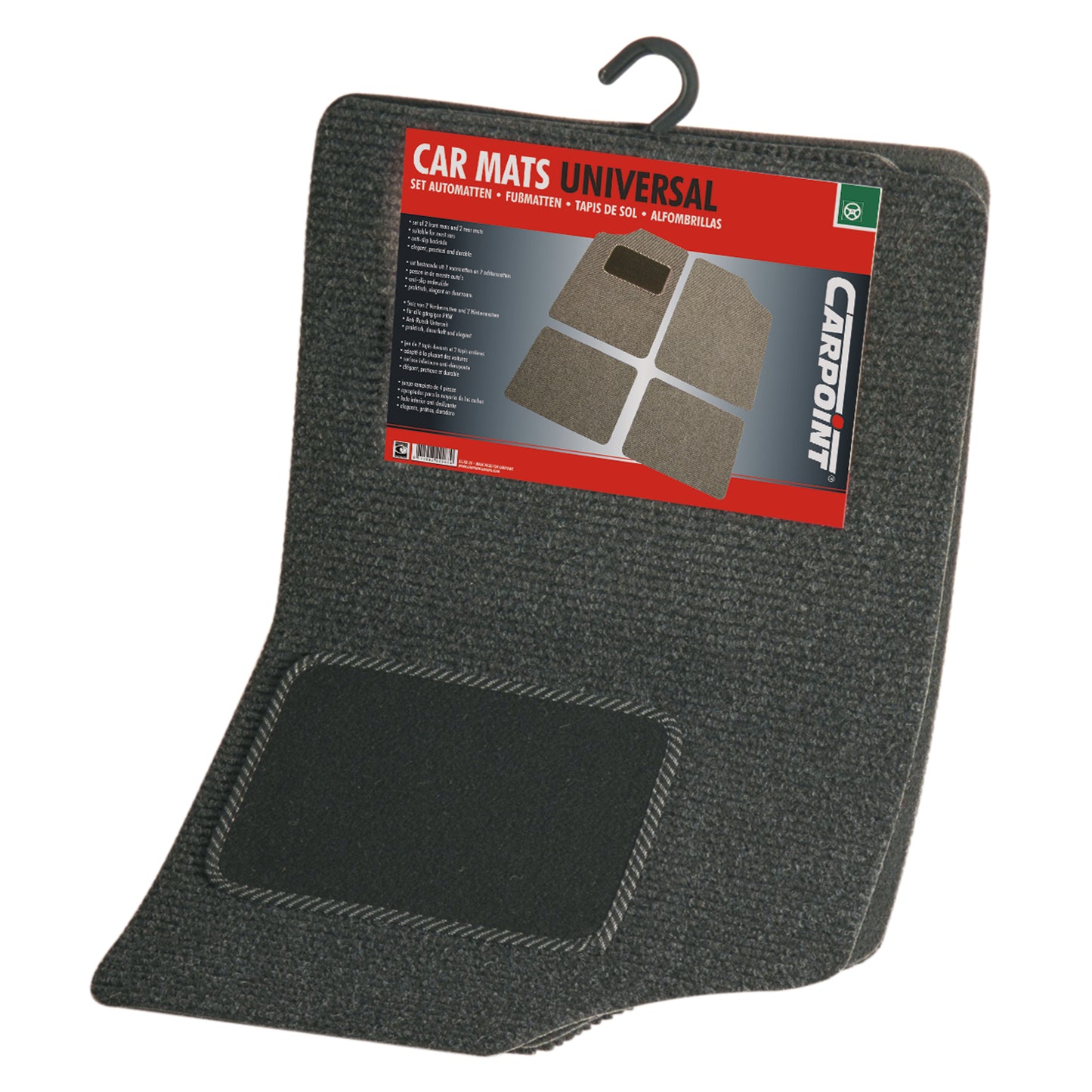 JEU DE 4 TAPIS DE SOL UNIVERSEL GRIS