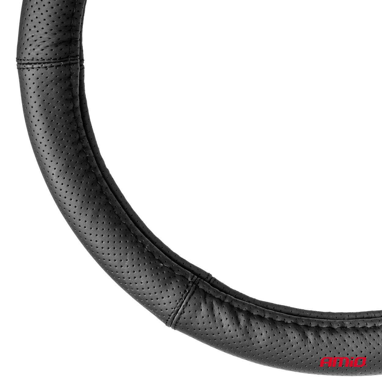 COUVRE VOLANT CUIR NOIR XXL 44-46CM AMIO