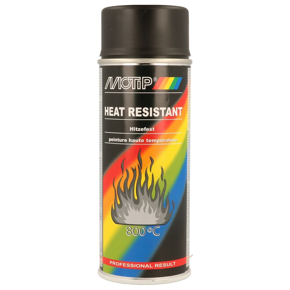 PEINTURE HAUTE TEMPERATURE NOIR 400ML MOTIP