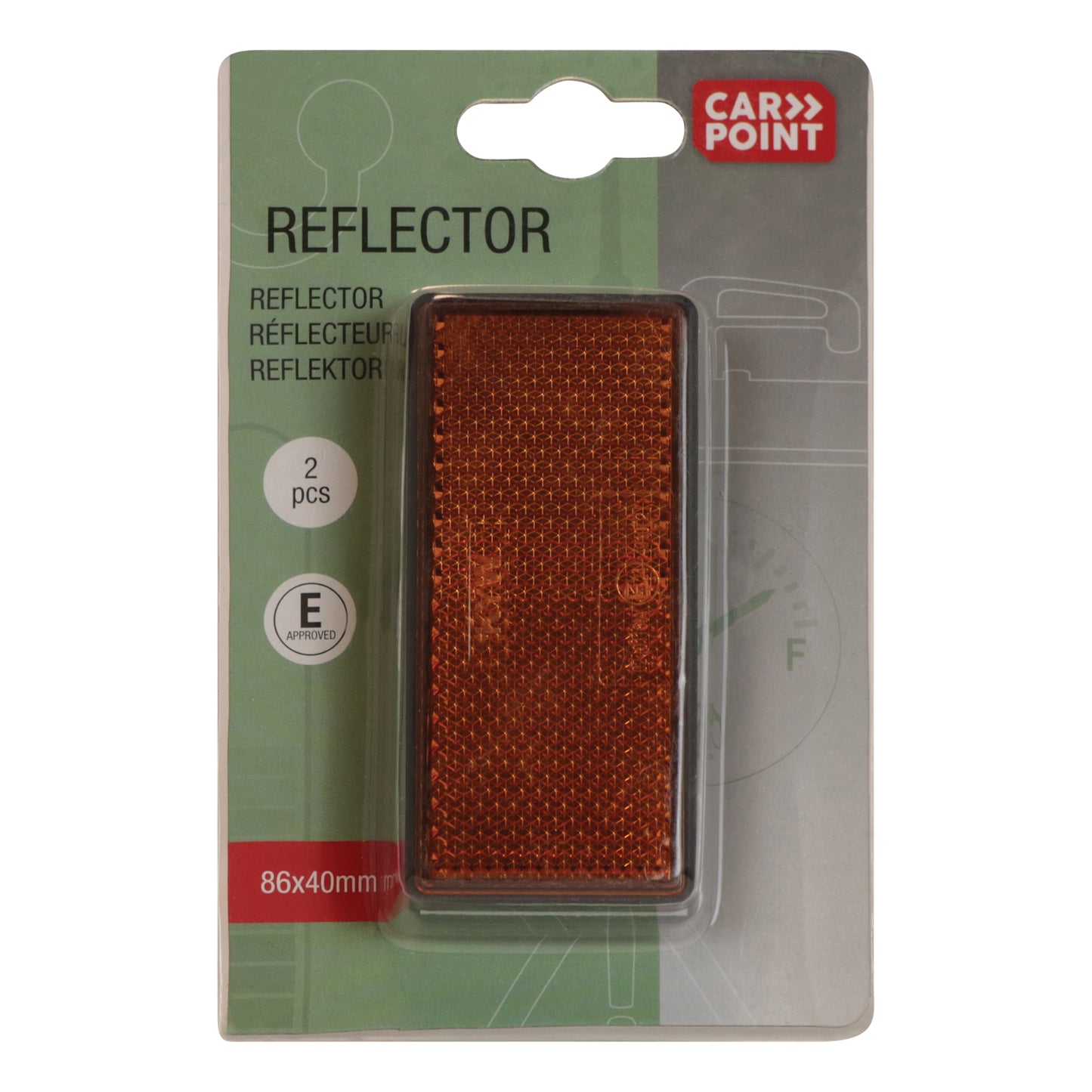 REFLECTEURS 86X40MM ORANGE X2