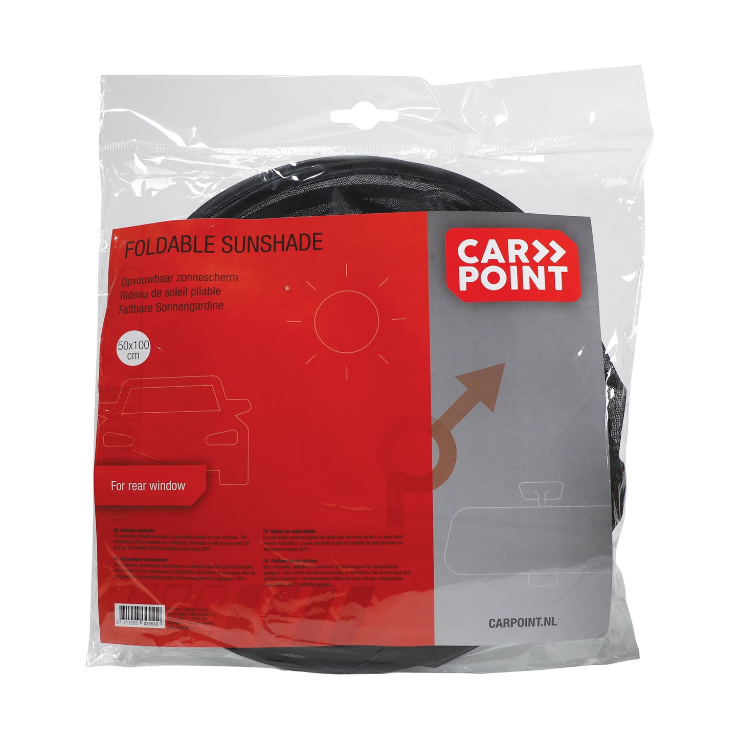 PARE-SOLEIL PLIABLE POUR VITRE ARRIERE 50X100CM