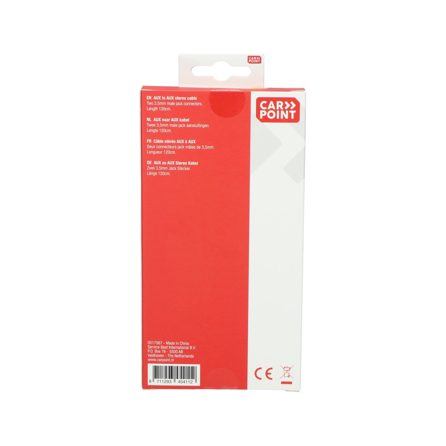 CÂBLE STÉRÉO AUX À AUX 120 CM CARPOINT
