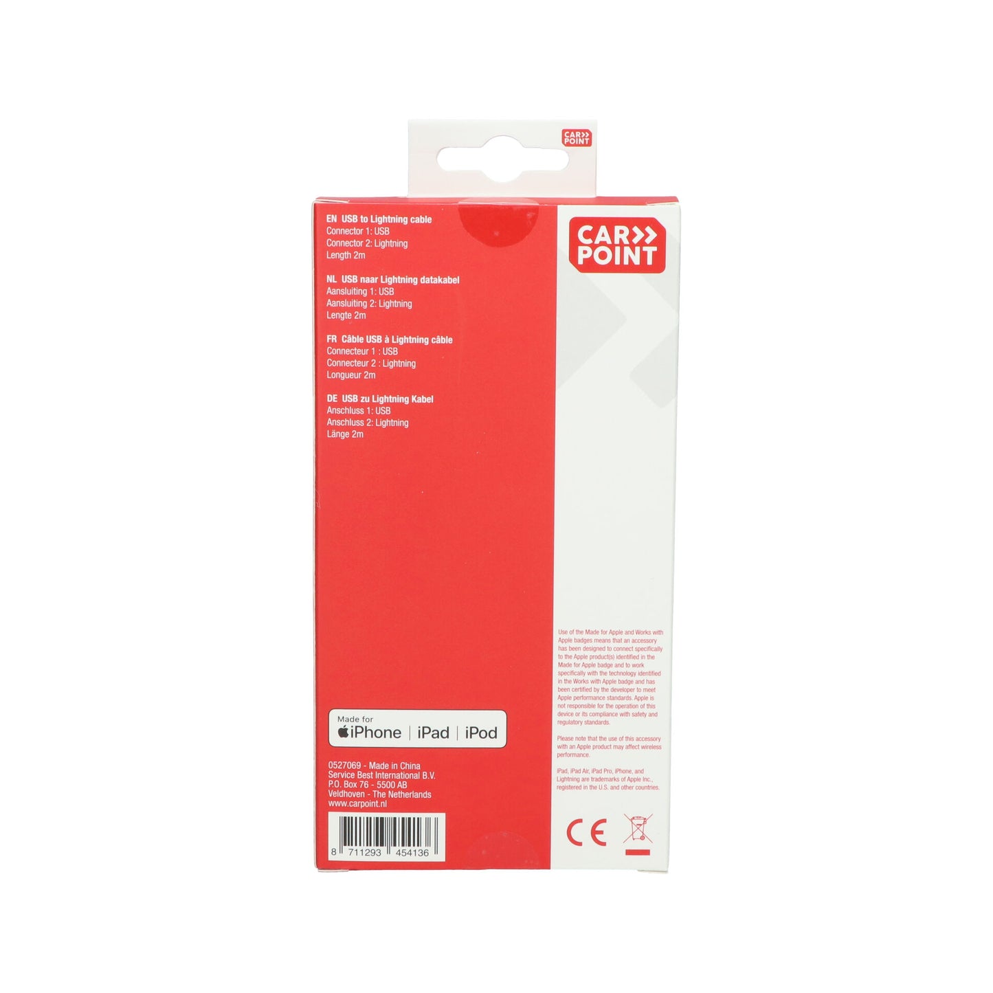 CÂBLE USB> 8 PIN 2 MÈTRE CARPOINT