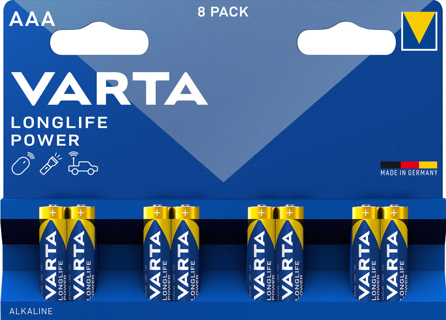 PILES VARTA ALCALINE POWER 1,5V PILES LR03/AAA 8PCS