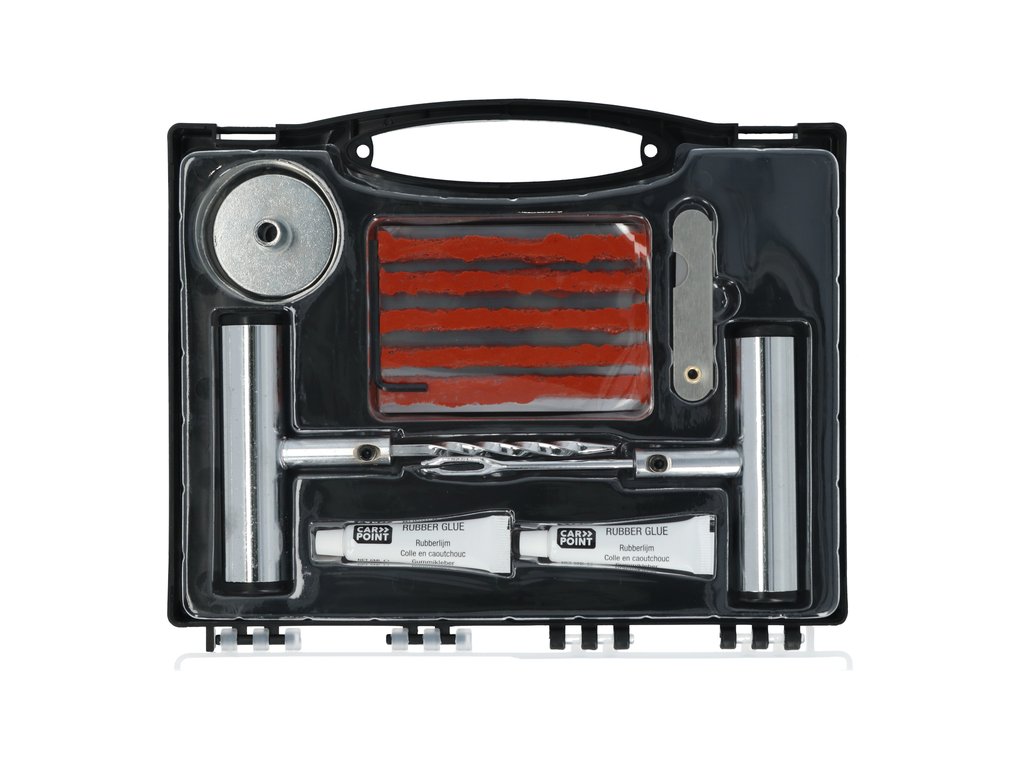 KIT PROFESSIONNEL DE REPARATION DE PNEUS A MECHE AVEC OUTILS (32 PCS)
