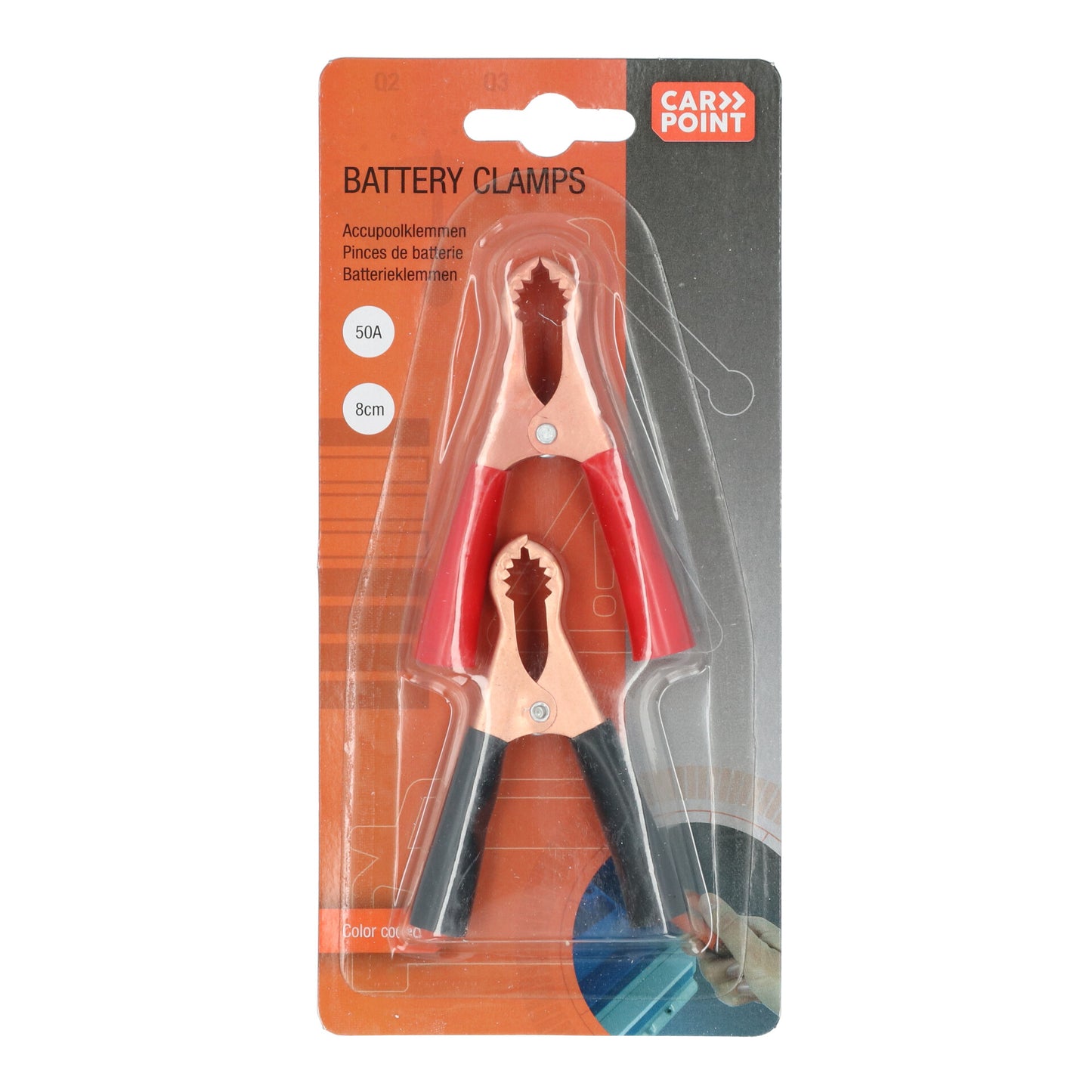PINCES DE BATTERIE CROCODILES 50A 2PCS