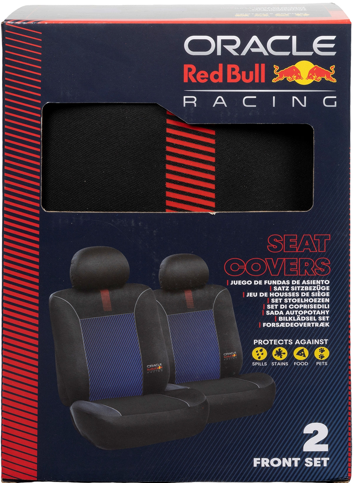 JEU DE 2 HOUSSES AV NOIR/ BLEU ORACLE RED BULL RACING