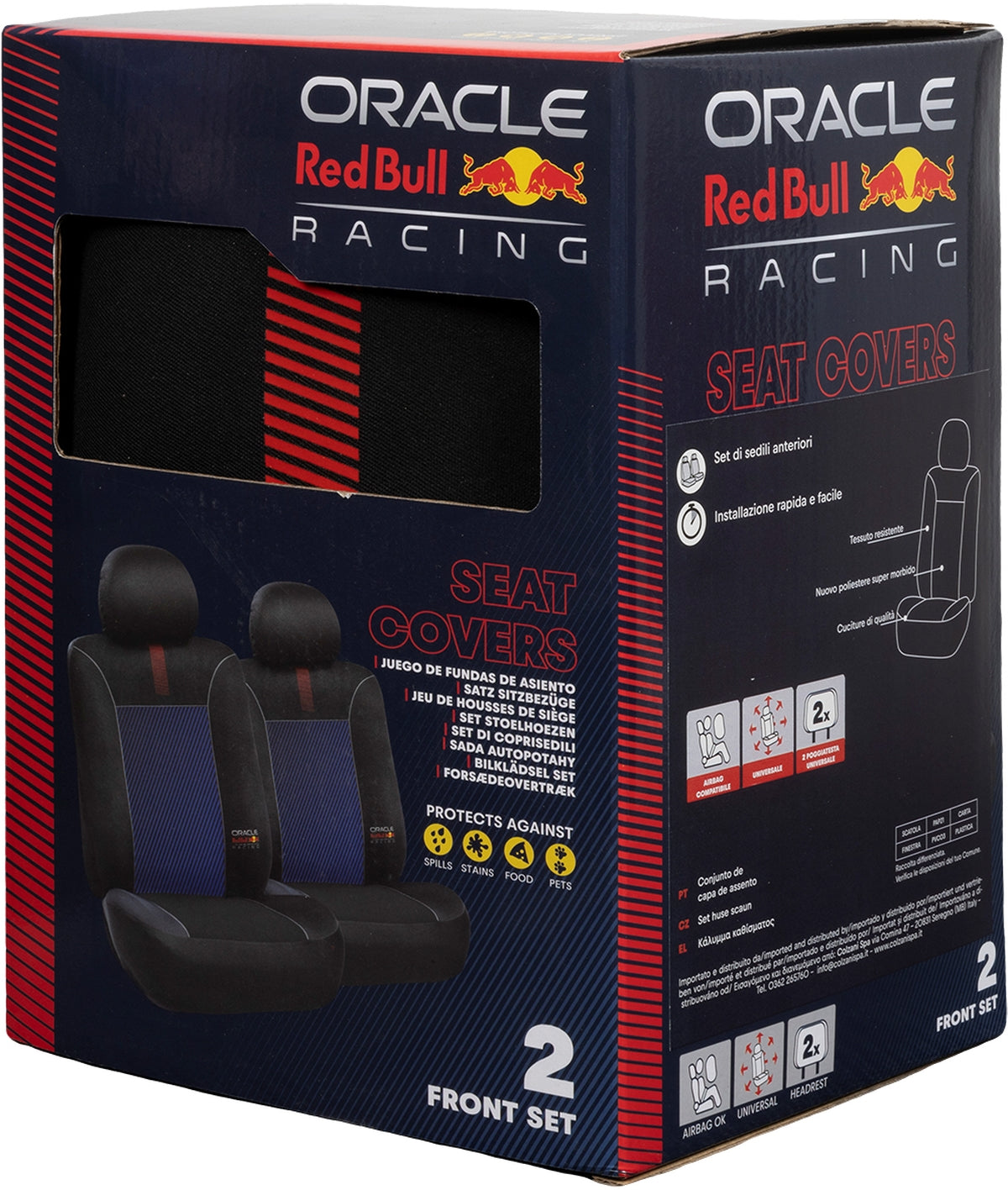 JEU DE 2 HOUSSES AV NOIR/ BLEU ORACLE RED BULL RACING