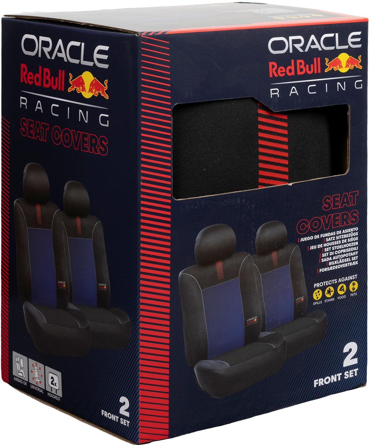 JEU DE 2 HOUSSES AV NOIR/ BLEU ORACLE RED BULL RACING