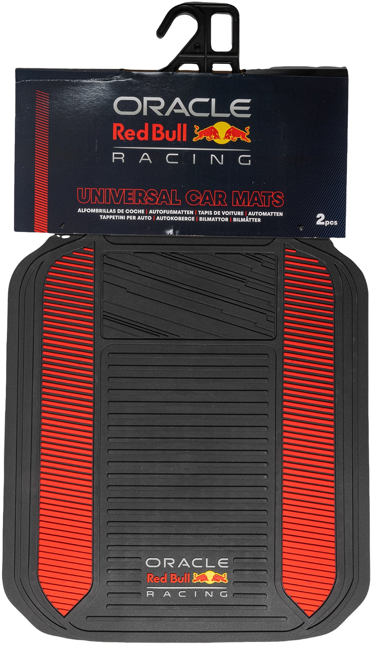 JEU DE 2 TAPIS PVC NOIR/ROUGE ORACLE RED BULL RACING