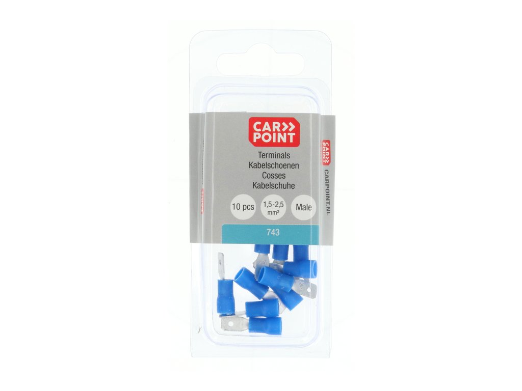 COSSES CLIP MALE 743 BLEUES 4,8X0,5MM (10 PCS)