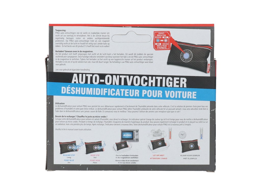 DÉSHUMIDIFICATEUR DE VOITURE RÉUTILISABLE PINGI 150 GR