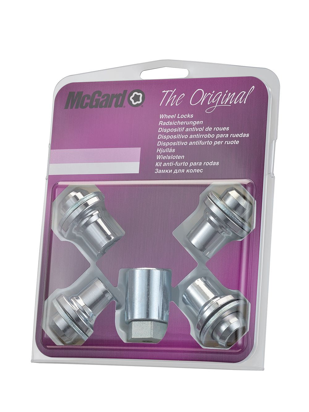 4 ECROUS ANTIVOL SU MCGARD M14X1.5/ PLAT/ LONG. 40.8MM/ Ø22MM