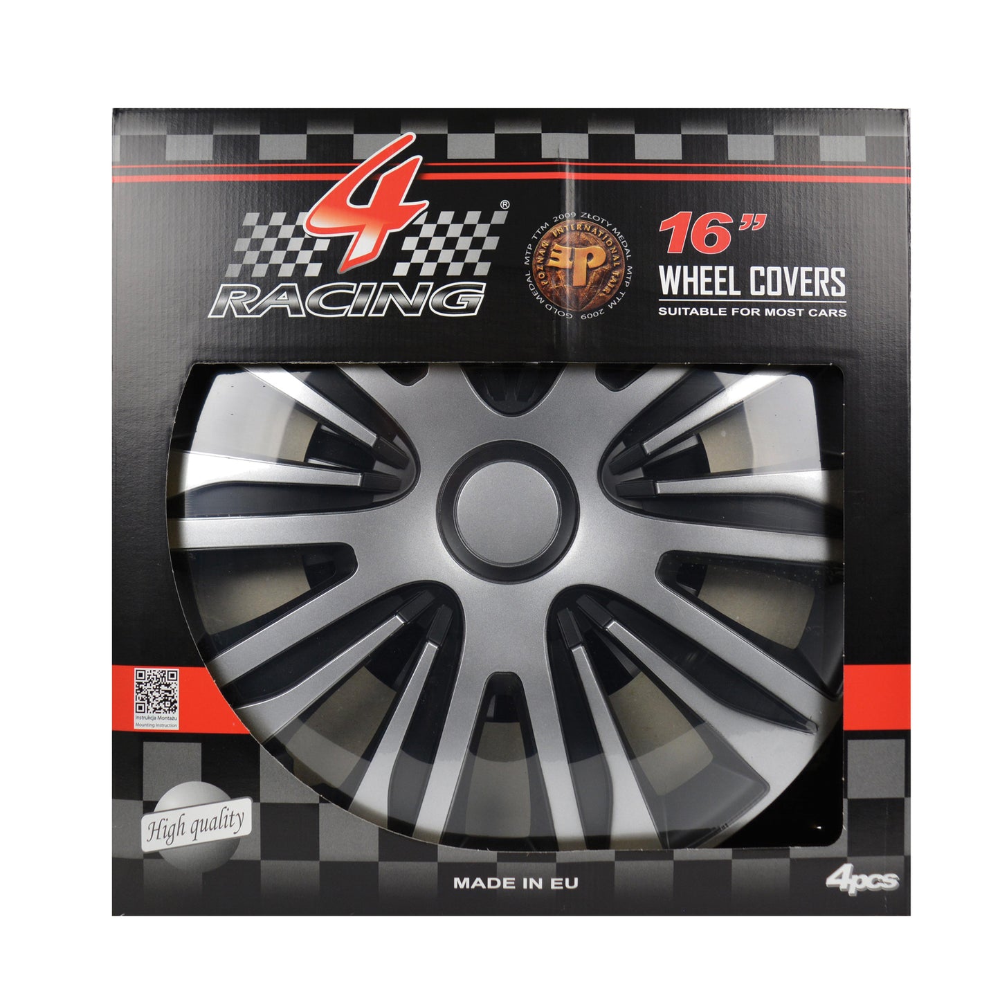 JEU D ENJOLIVEURS DE ROUES NARDO SILVER BLACK 16INCH