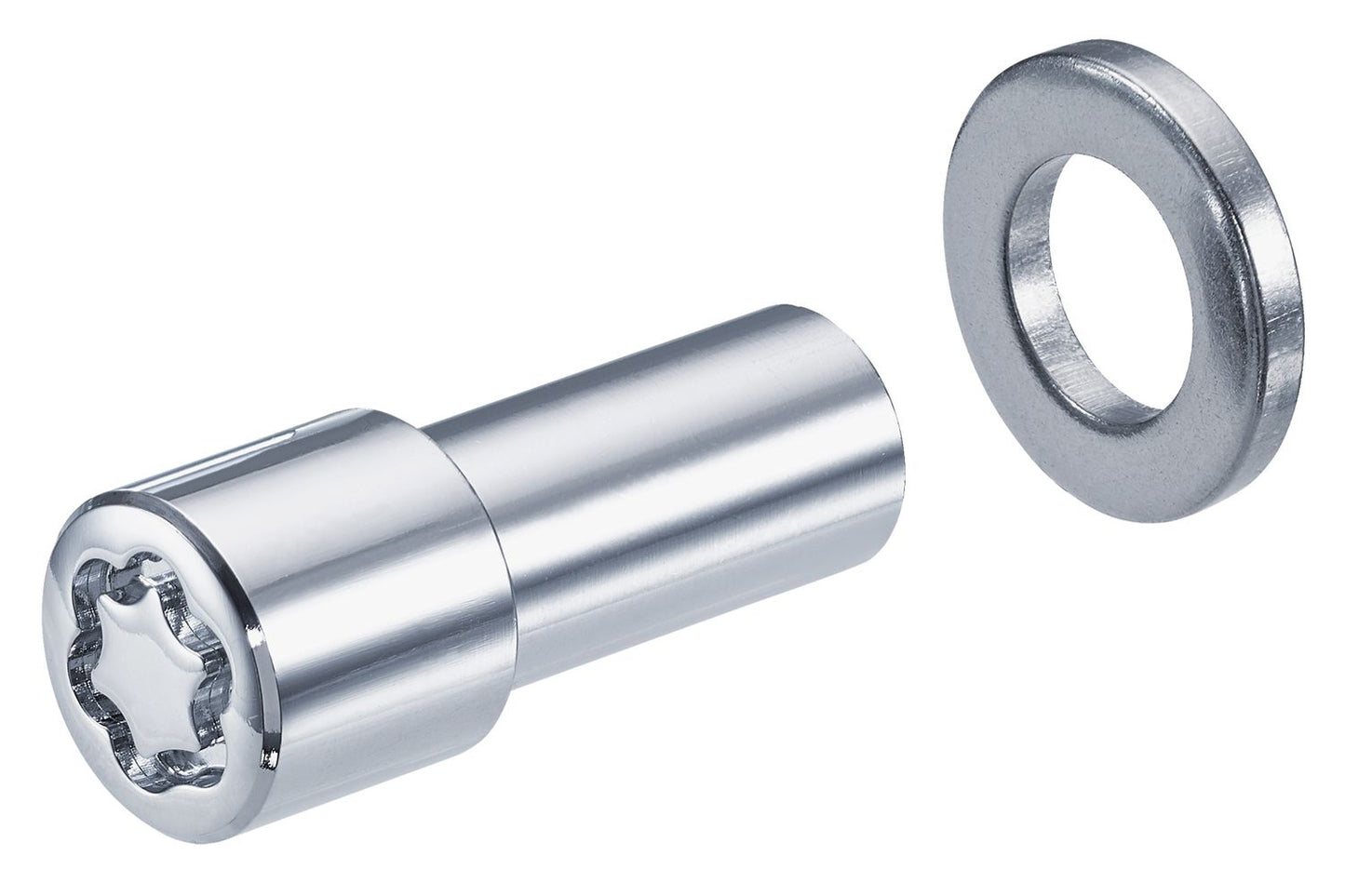4 ECROUS ANTIVOL SU MCGARD M12X1.5/ PLAT/ LONG. 35/55MM/ Ø21MM