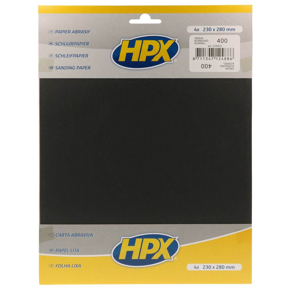 PAPIER ABRASIF P400 X 4 HPX