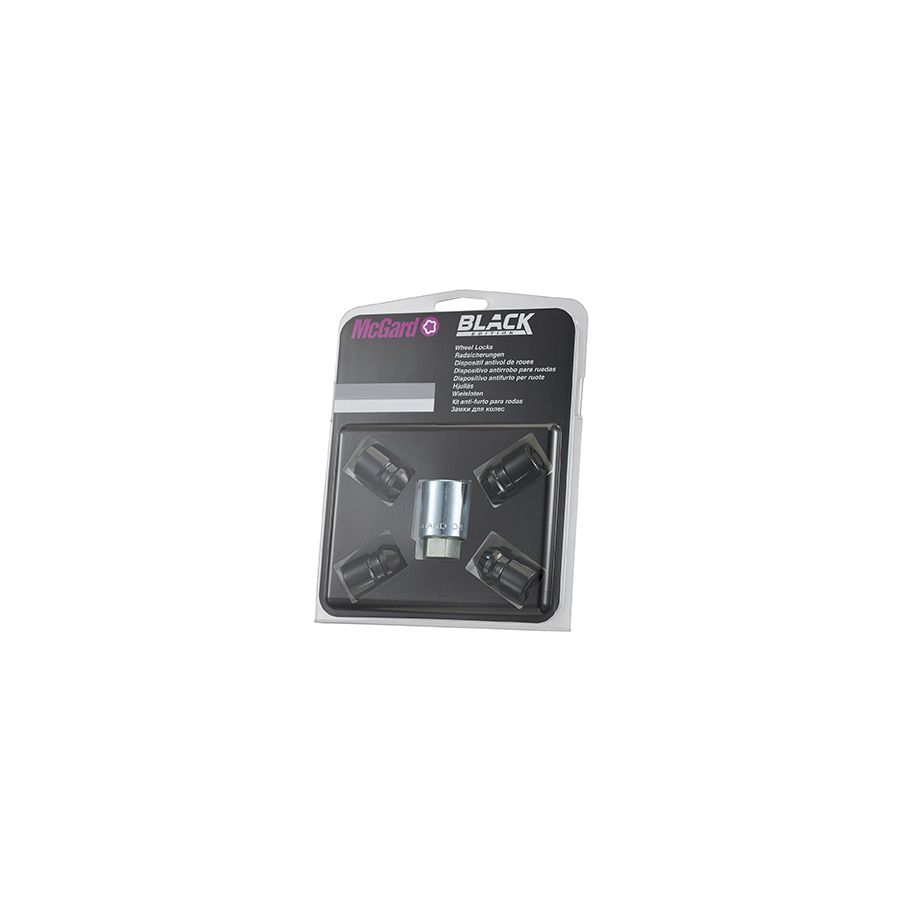 4 ECROUS ANTIVOL SUB MCGARD M12X1.5/ 60°/ LONG. 37MM/ Ø19MM