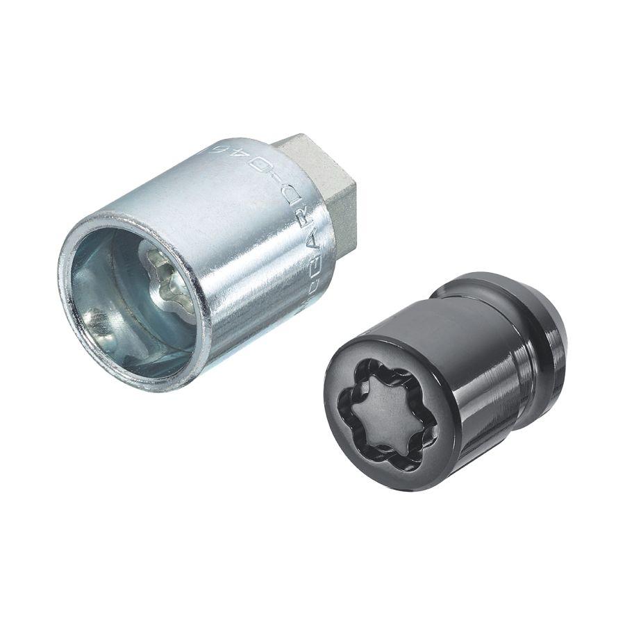 4 ECROUS ANTIVOL SUB MCGARD M12X1.5/ 60°/ LONG. 37MM/ Ø19MM
