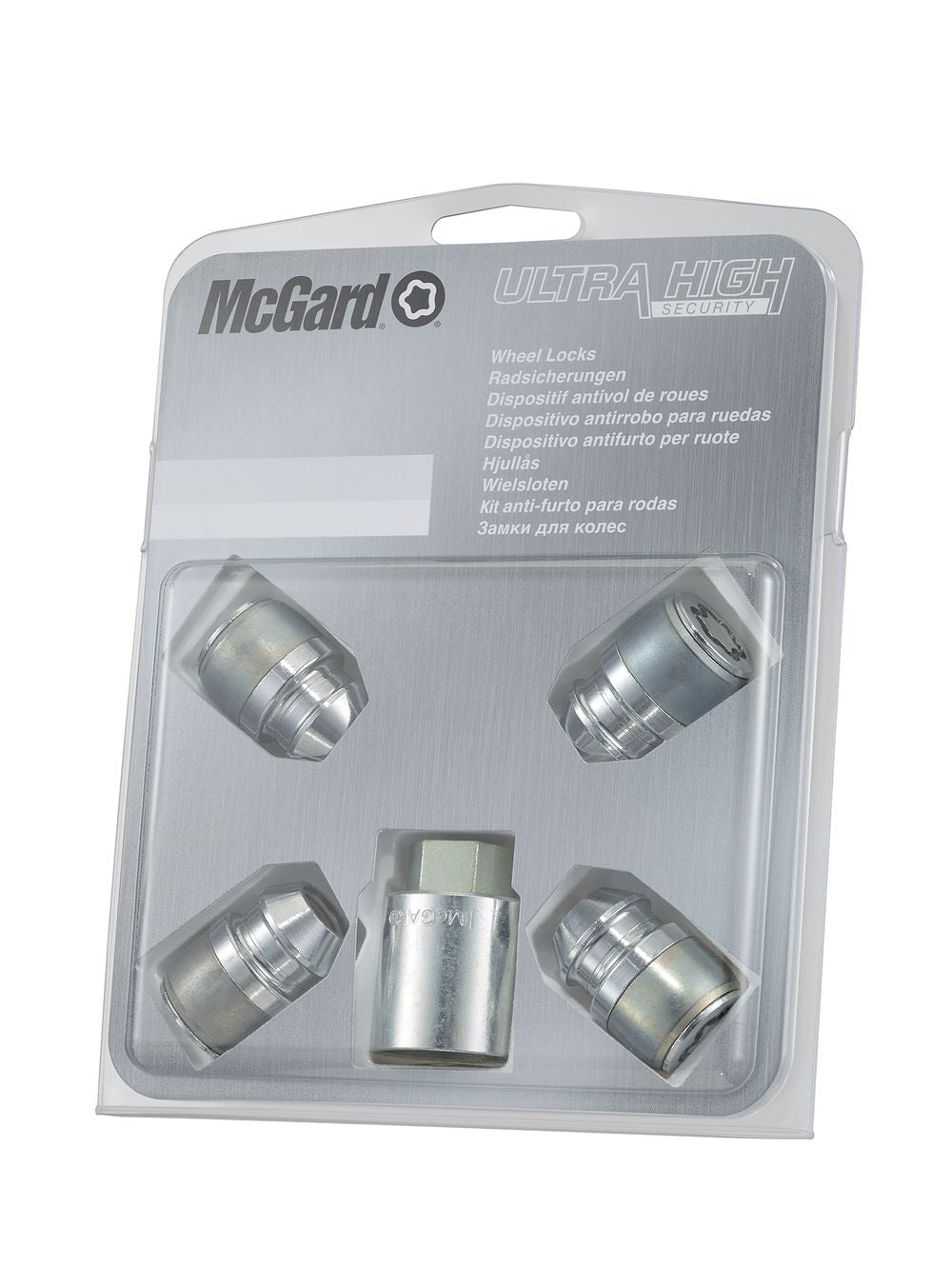 4 ECROUS ANTIVOL SL MCGARD M12X1.25/ 60°/ LONG. 32.5MM/ Ø19MM
