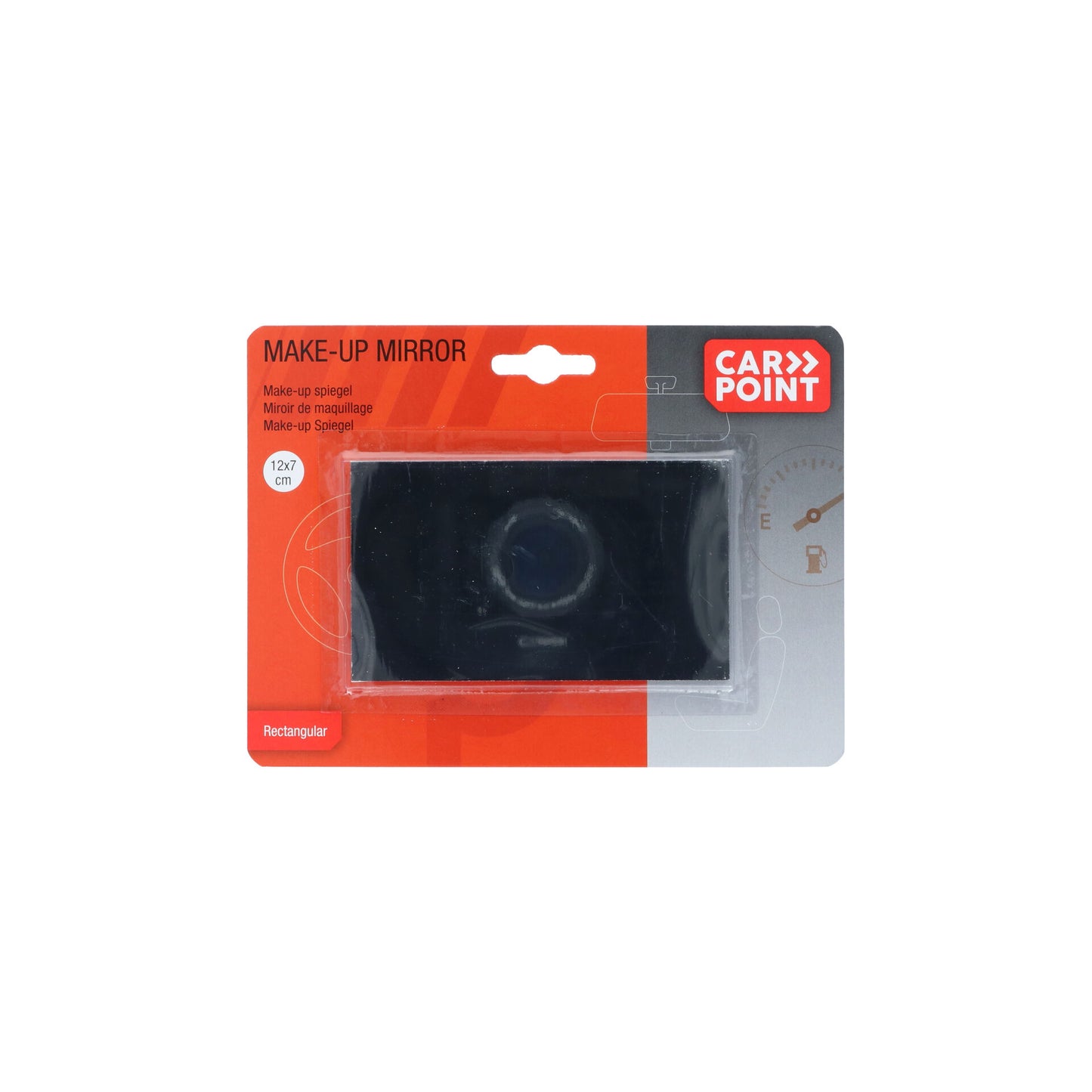 MIROIR DE COURTOISIE ADHESIF RECTANGULAIRE 12X7CM