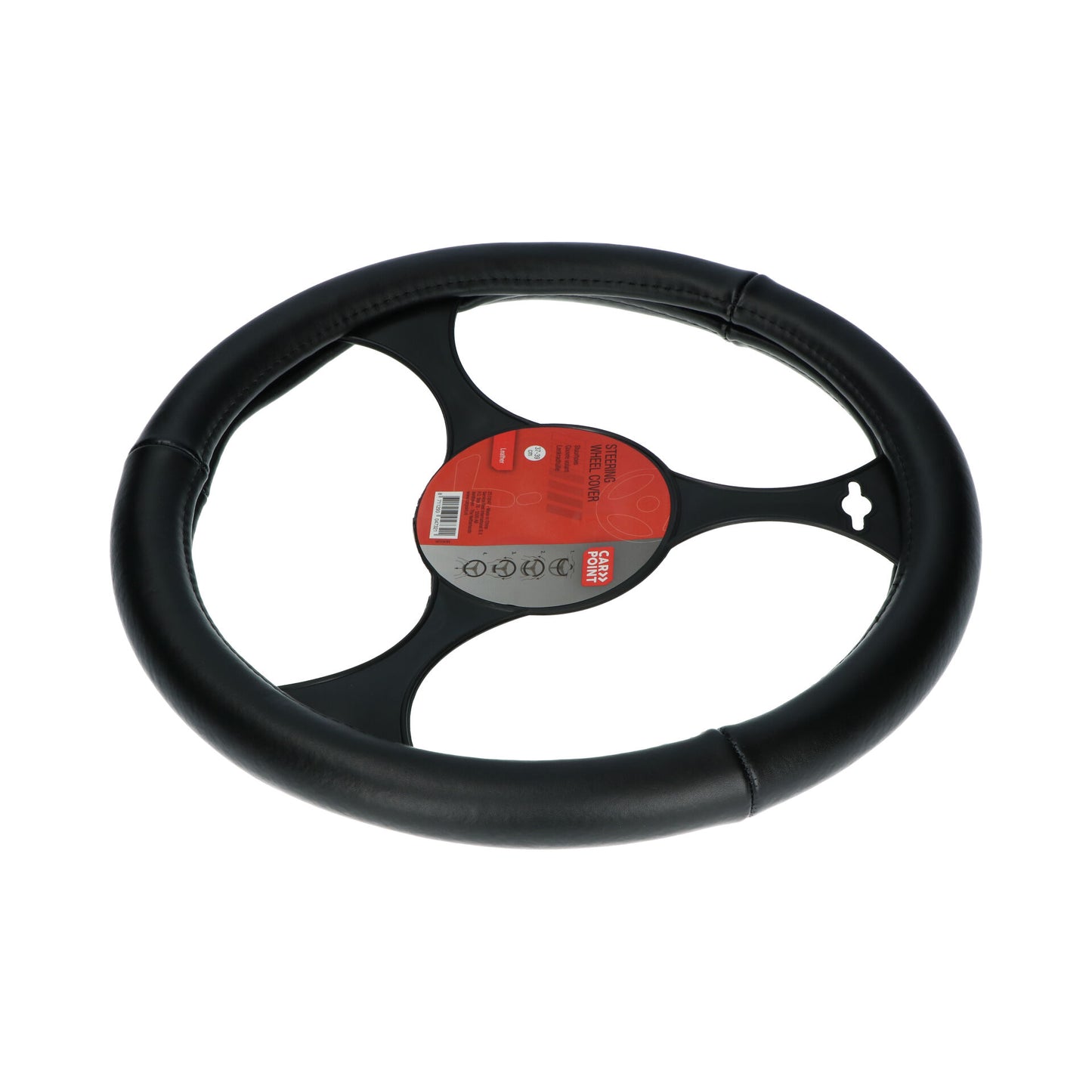 COUVRE VOLANT CUIR NOIR Ø37 39CM