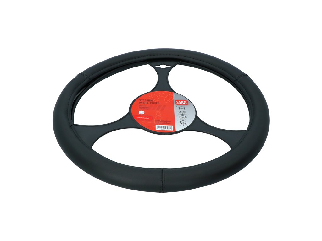 COUVRE VOLANT PLASTIQUE NOIR MAT Ø37 39CM