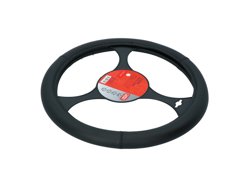 COUVRE VOLANT PLASTIQUE NOIR MAT Ø37 39CM