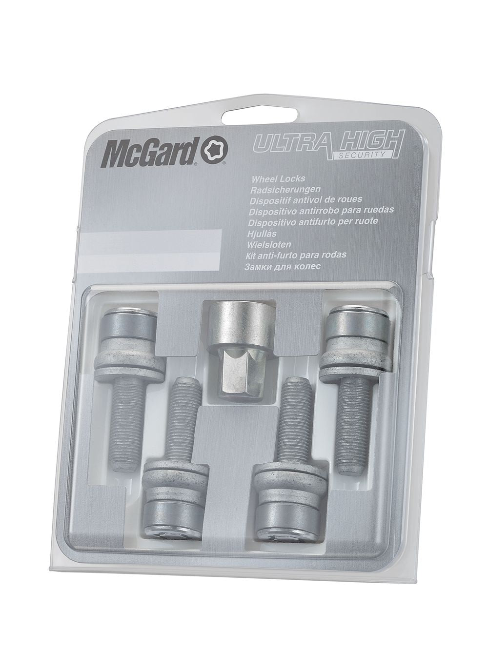 4 VIS ANTIVOL SL MCGARD M12X1.25/ PLAT/ LONG. 35.3MM/ Ø19MM