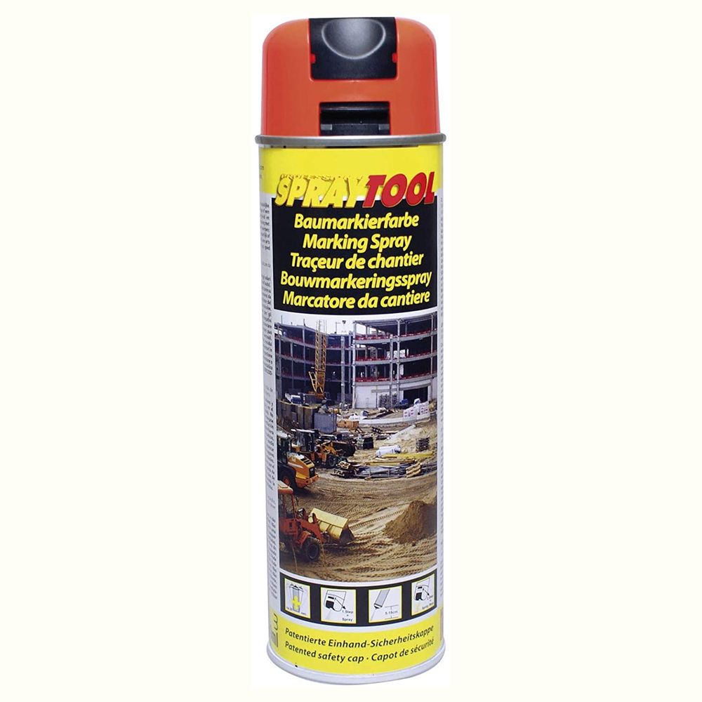 TRACEUR DE CHANTIER TP ORANGE FLUO SPRAY 500ML COLORMARK