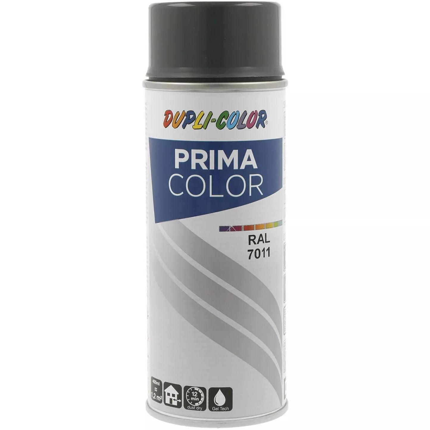 PEINTURE PRIMA RAL 7011 GRIS FONTE BRILLANT 400ML DUPLI COLOR
