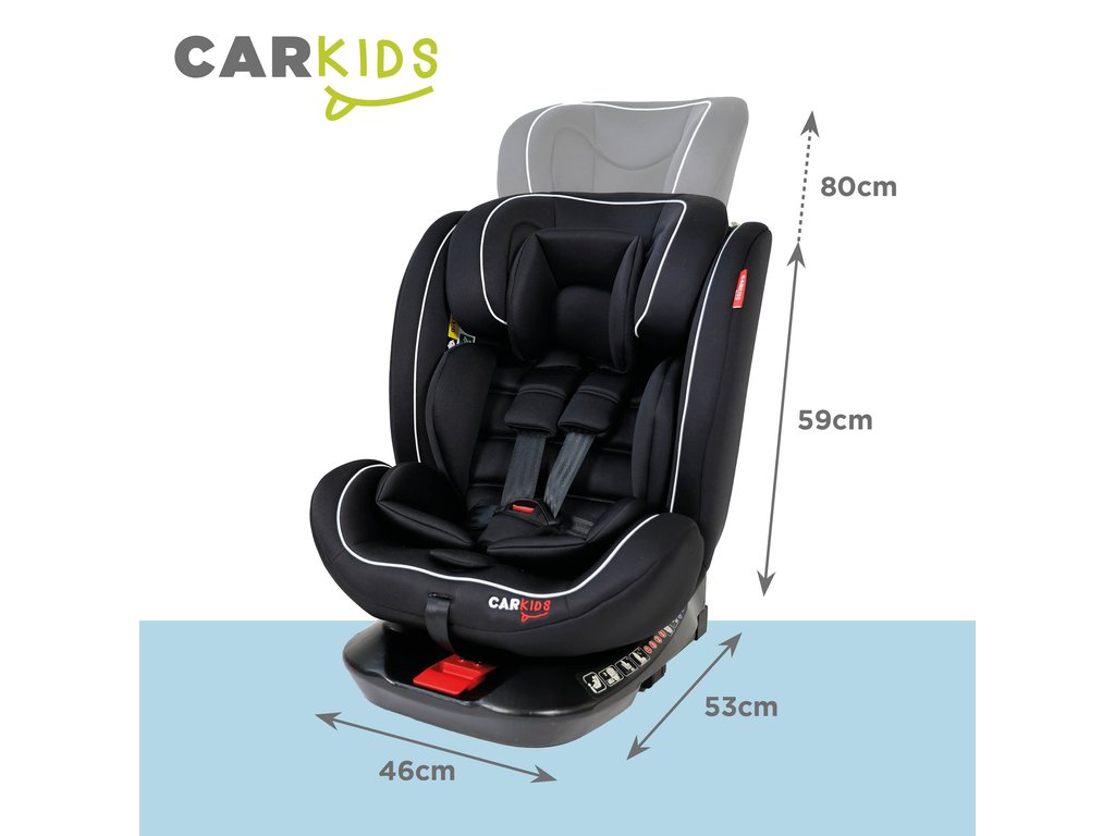 SIEGE ENFANT ROTATIF 360° ISOFIX 40-150CM NOIR ISIZE R129 CAR KIDS