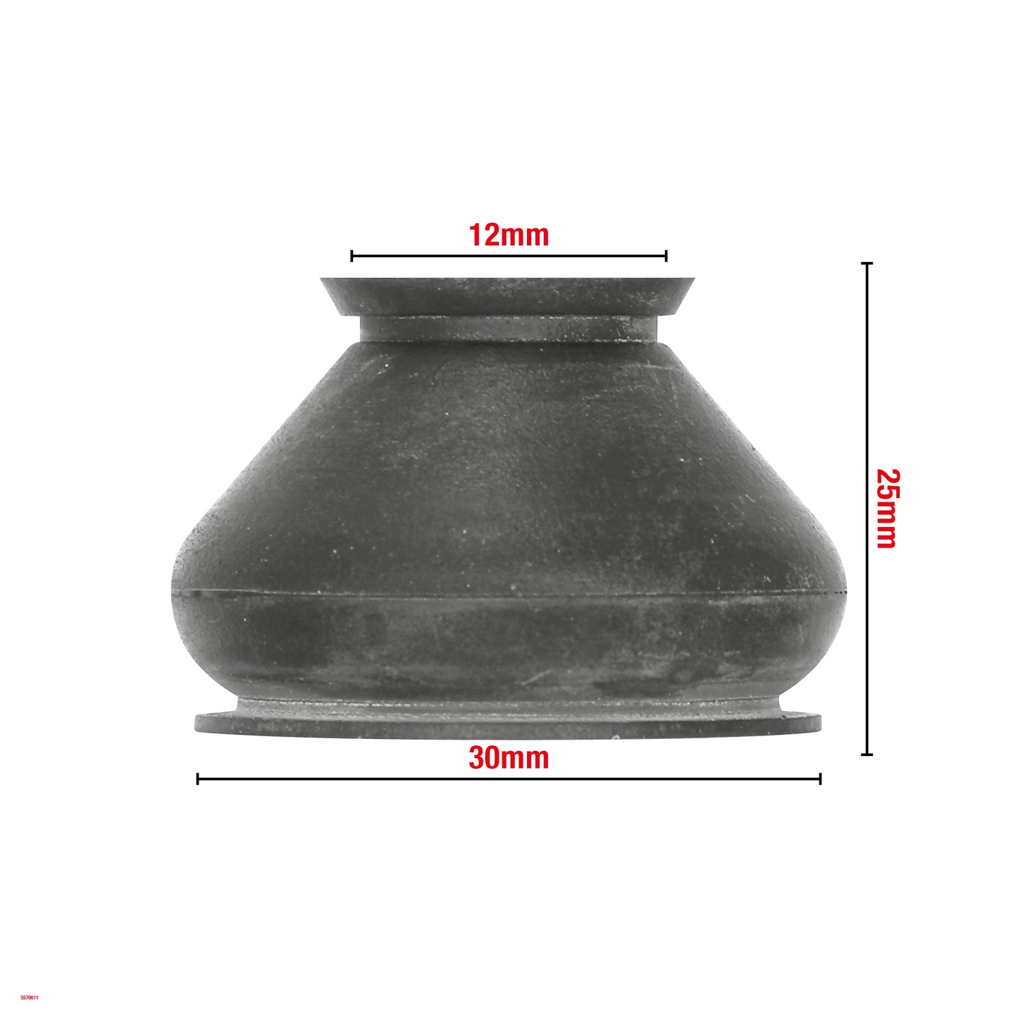 SOUFFLET DE ROTULE DE SUSPENSION 12.5X30.5X28MM (ANNEAU PU)