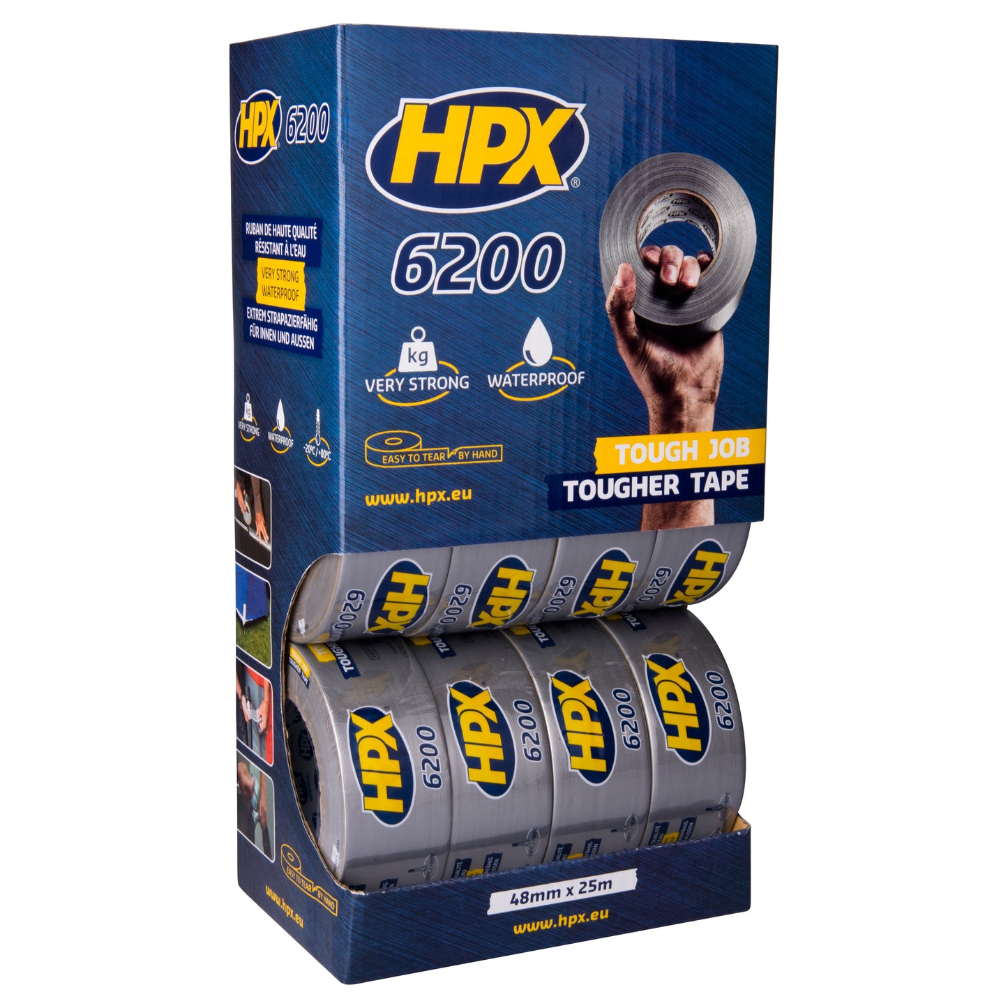 PRÉSENTOIR DE COMPTOIR RUBAN TOILE ADHÉSIF 12 X CS5025 HPX