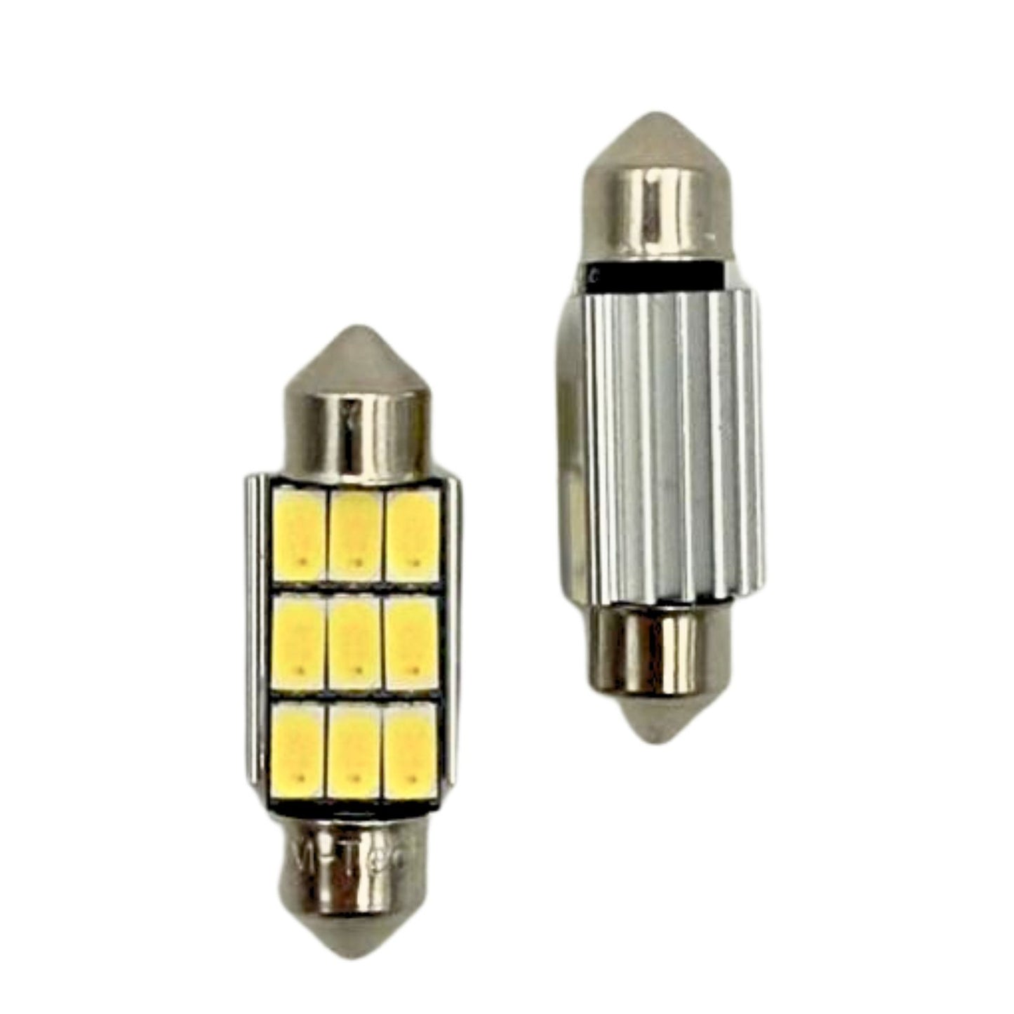AMPOULES LED X 2 CANBUS - NAVETTE C5W 2,2W 36MM 9XSMD5630 BLANC