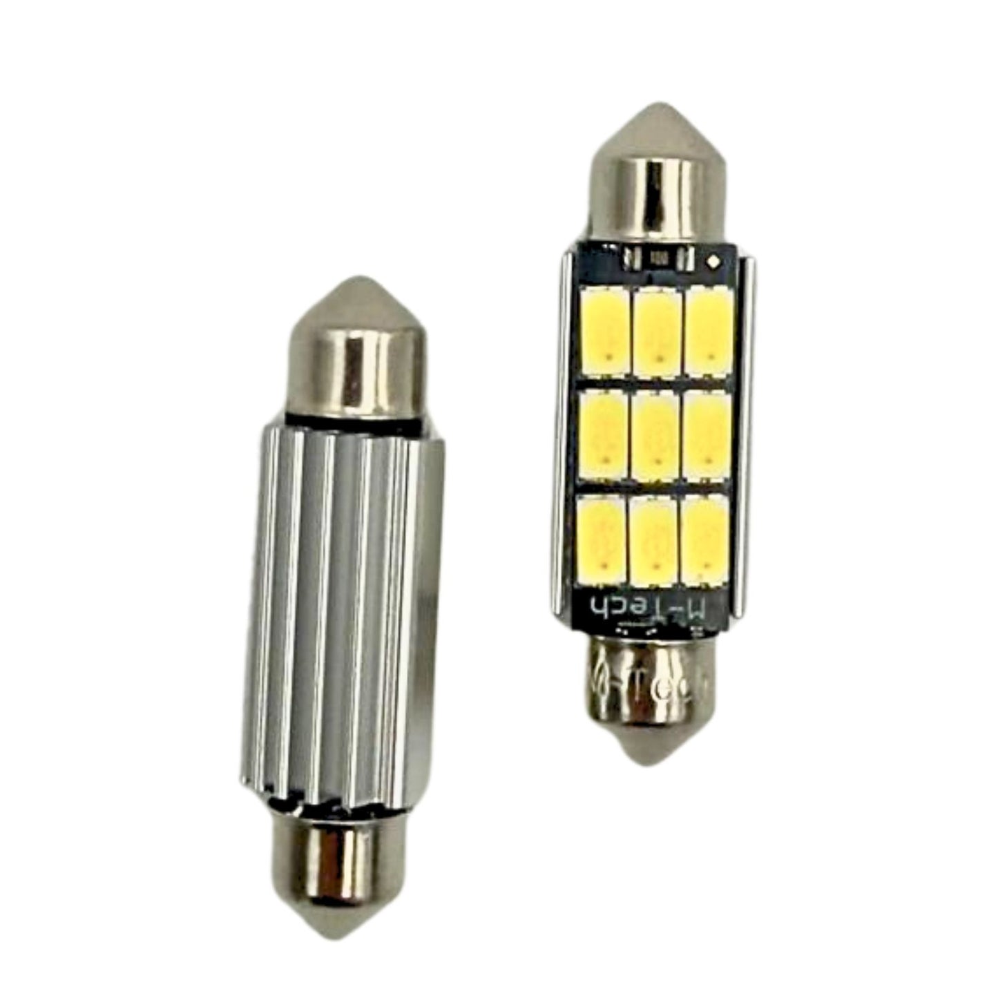 AMPOULES LED X 2 CANBUS - NAVETTE C5W 41MM 9XSMD5630 BLANC