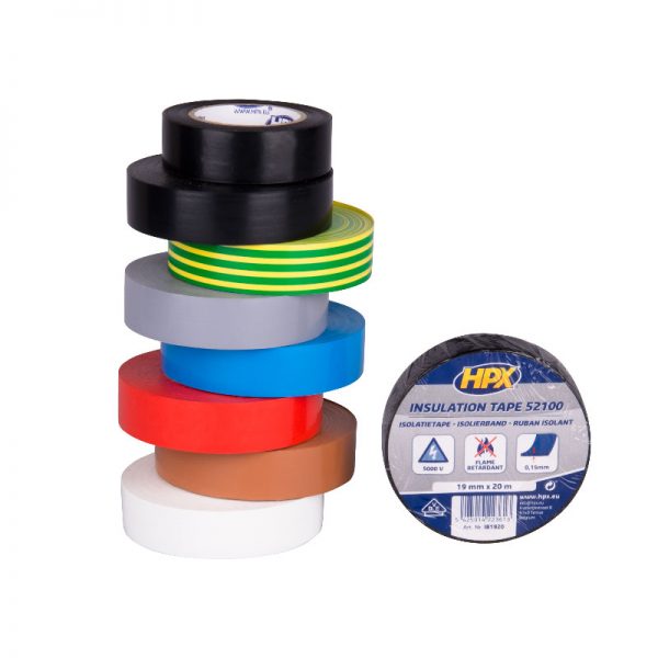 RUBAN ADHÉSIF ISOLANT PVC - NOIR 19MM x 20M HPX