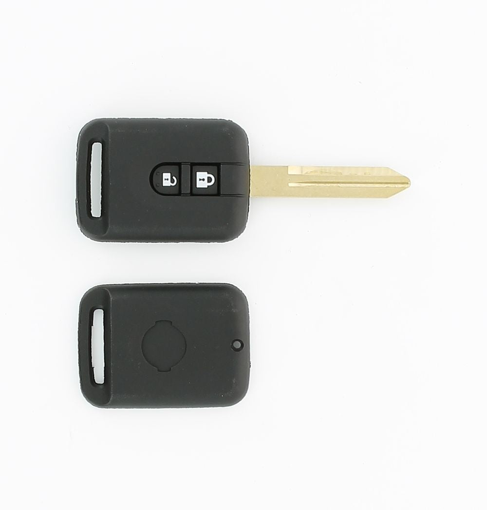 COQUE CLE ADAPTABLE NISSAN 2 BOUTONS LAME CRANTEE FIXE
