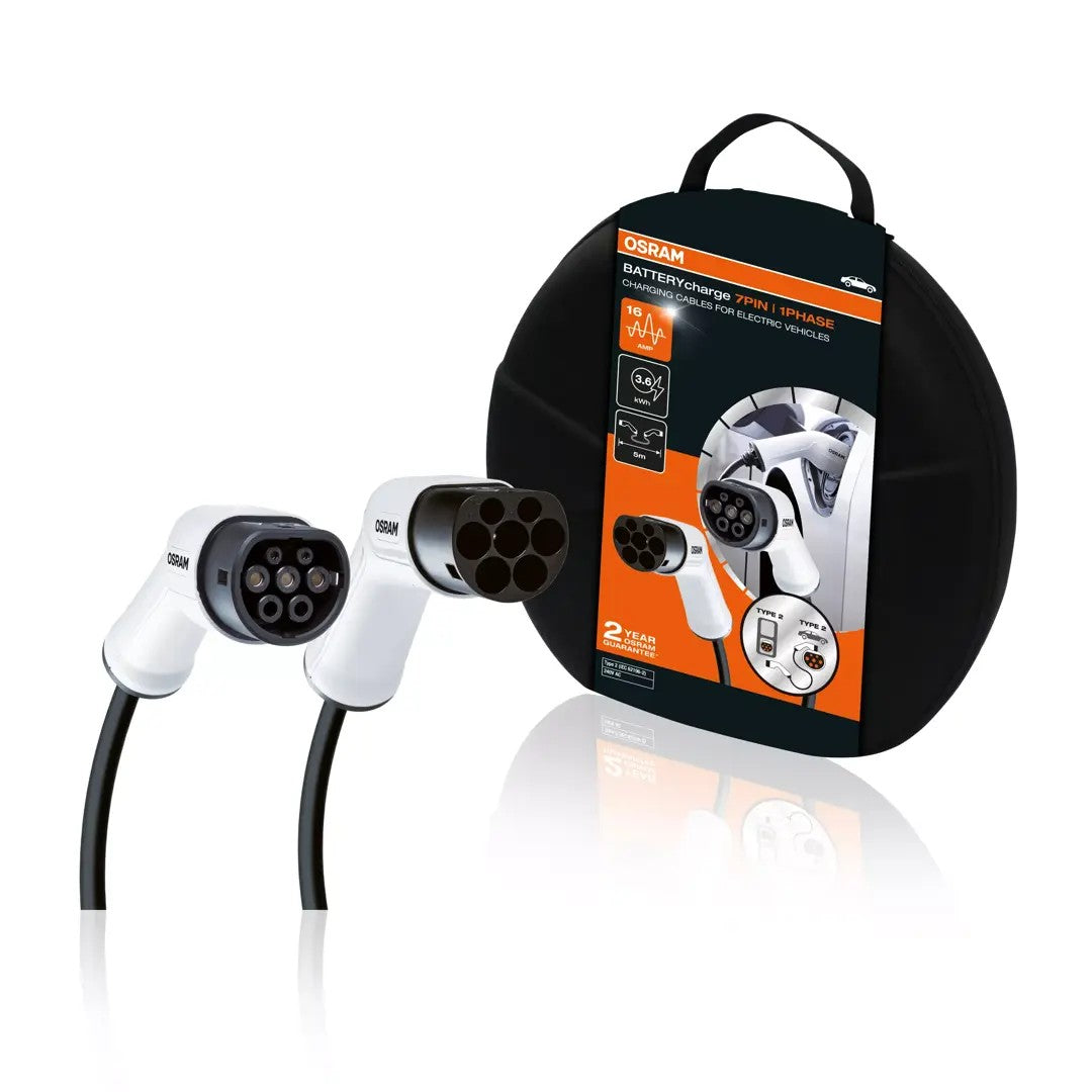 CABLE DE CHARGE VEHICULE ELECTRIQUE 7 BROCHES 16A, TYPE2  > TYPE 2 3,3kW 5M 1 PHASE