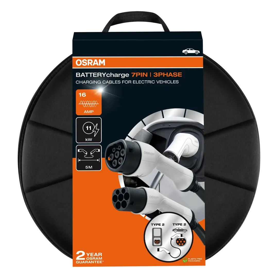 CABLE DE CHARGE VEHICULE ELECTRIQUE 7 BROCHES 16A, TYPE2  > TYPE 2 3,3kW 5M 3 PHASE