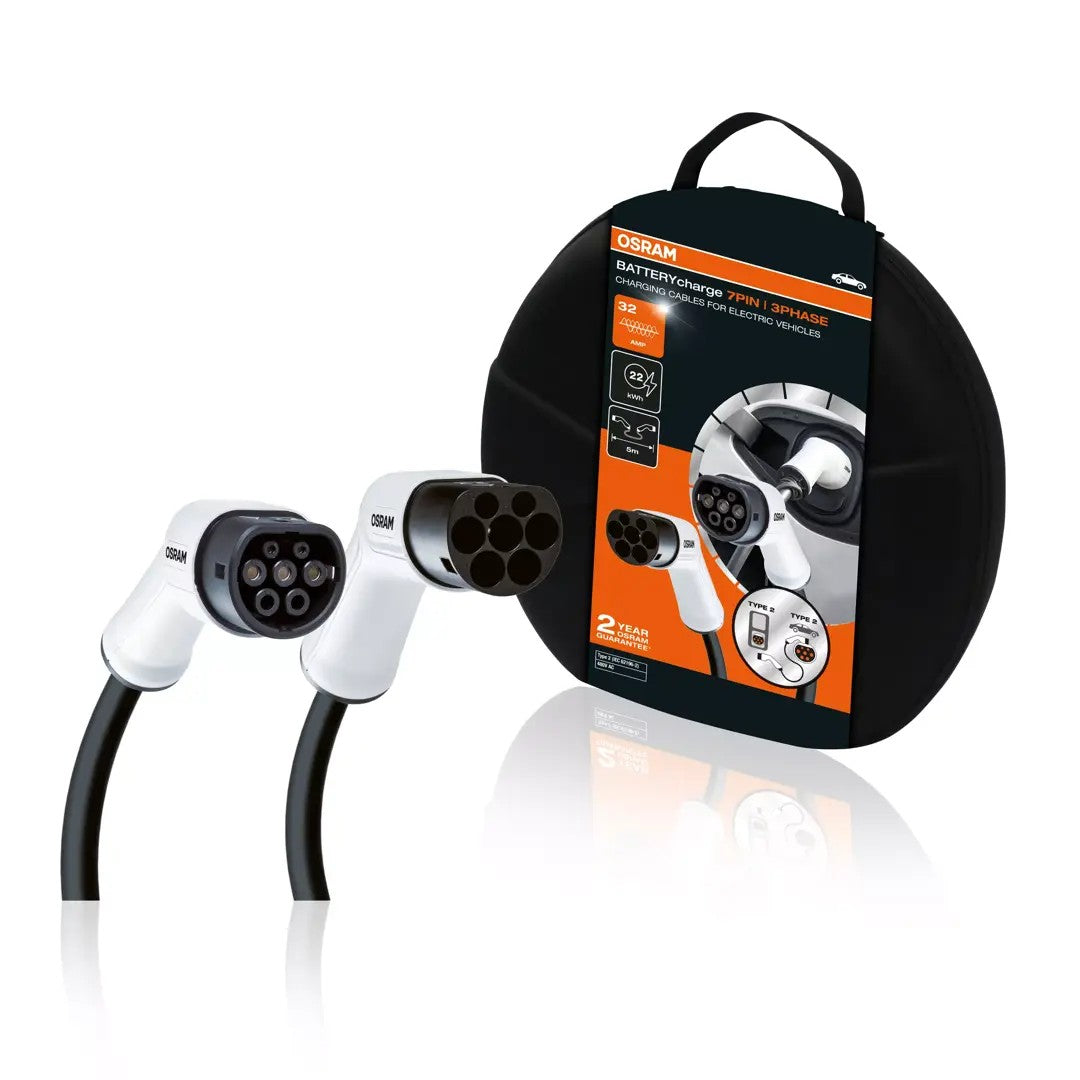 CABLE DE CHARGE VEHICULE ELECTRIQUE 7 BROCHES 32A, TYPE2  > TYPE 2 3,3kW 5M 3 PHASE
