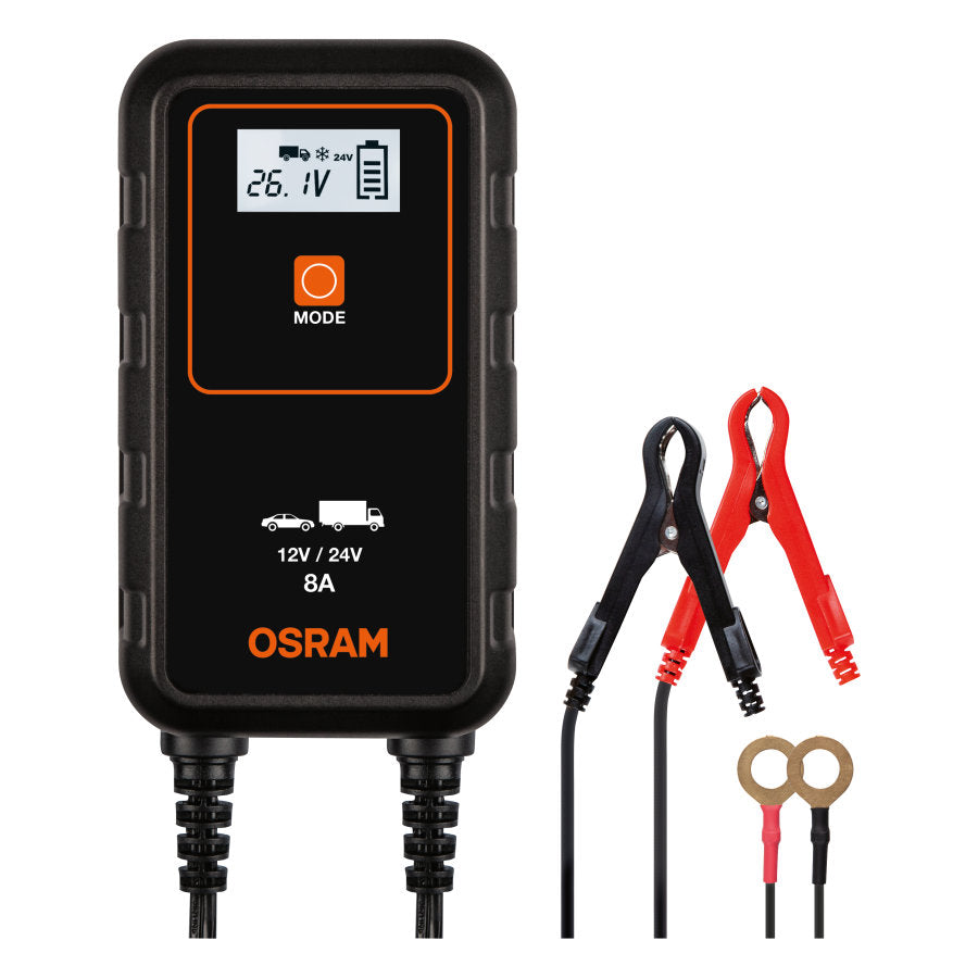 CHARGEUR BATTERIE INTELLIGENT+ MAINTIEN DE CHARGE 8A 6/12V OSRAM