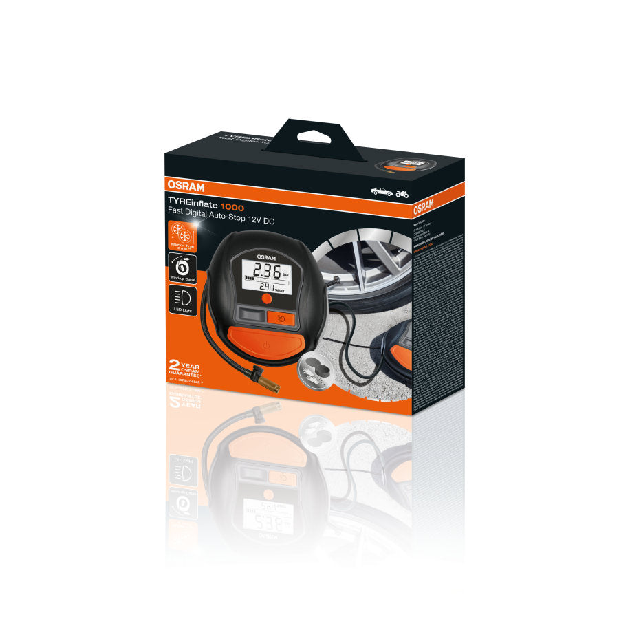 COMPRESSEUR D'AIR DIGITAL 12V 180W OSRAM 1000 z