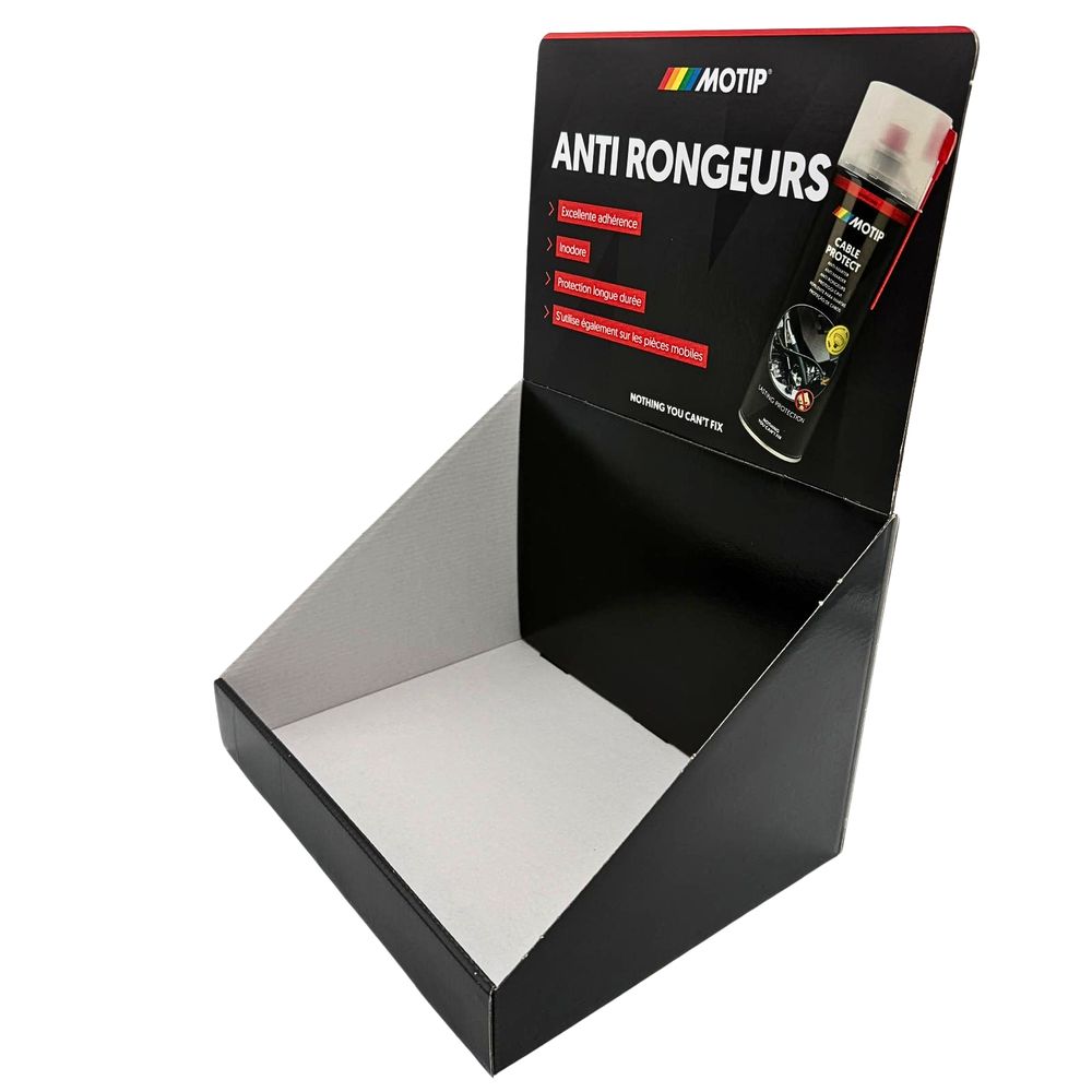 PRESENTOIR DE COMPTOIR 12 AEROSOLS ANTI-RONGEUR 500ML MOTIP