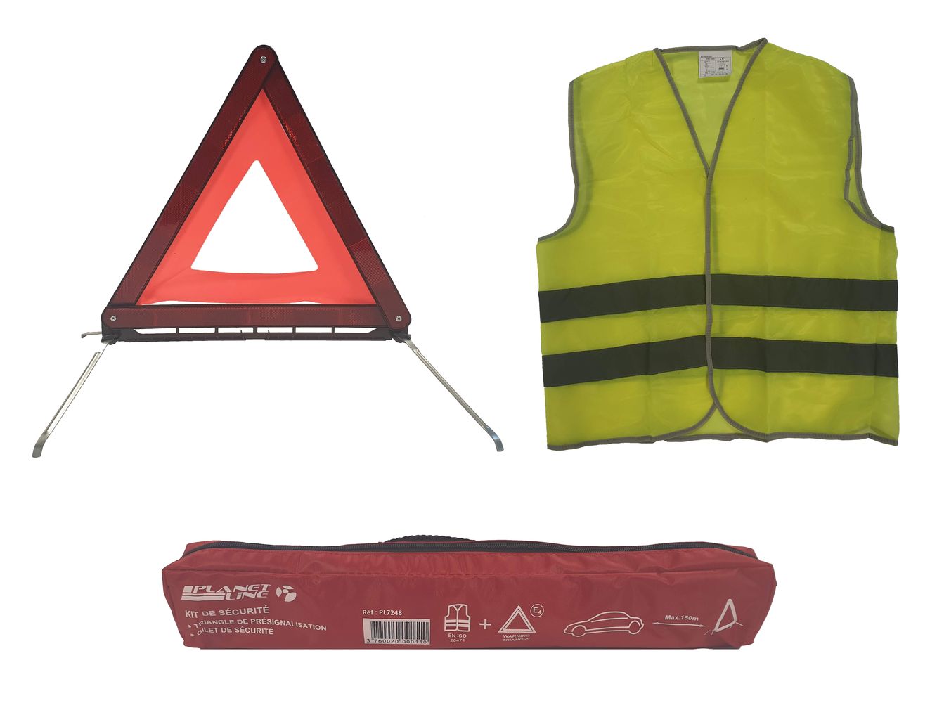 KIT GILET + TRIANGLE DE PRESIGNALISATION