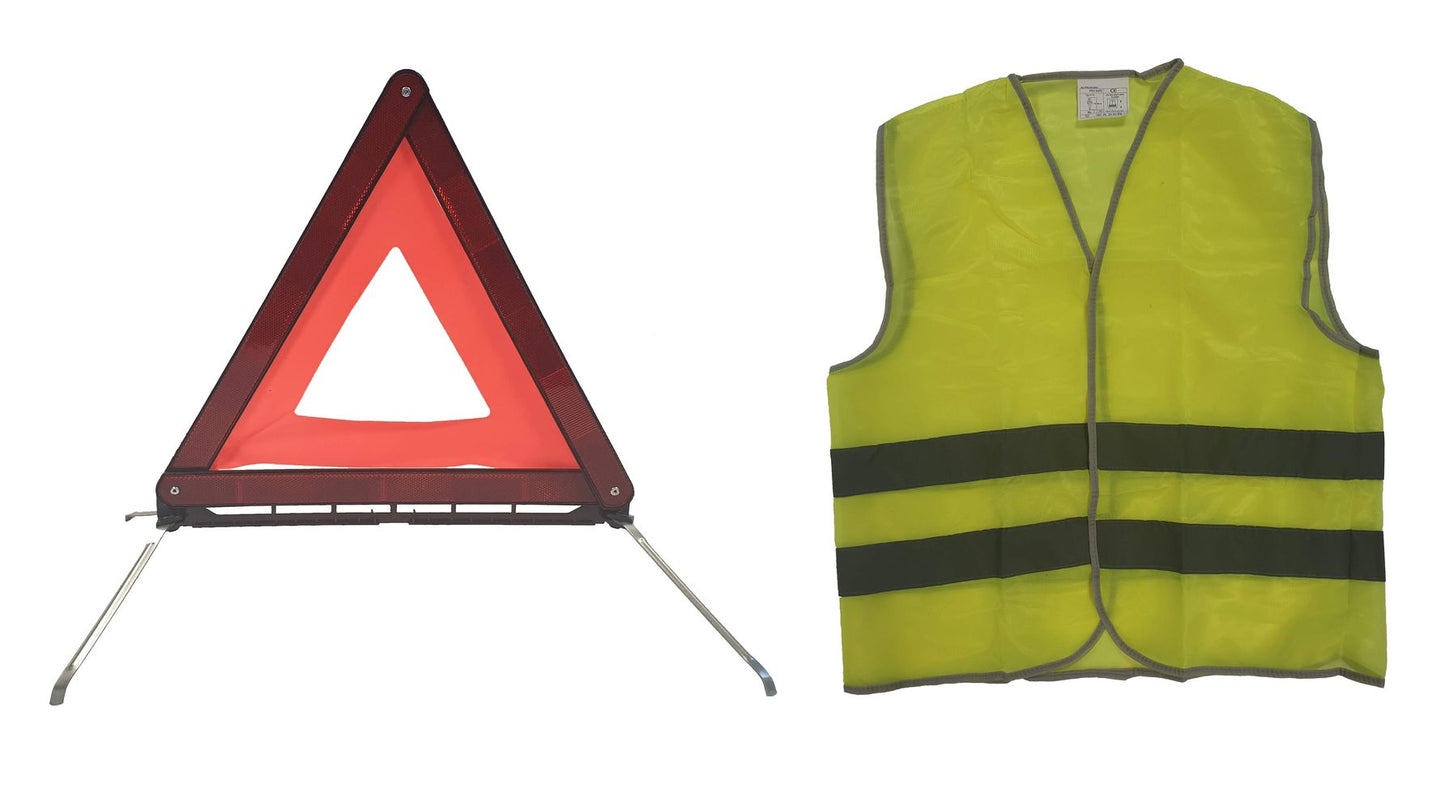 KIT GILET + TRIANGLE DE PRESIGNALISATION