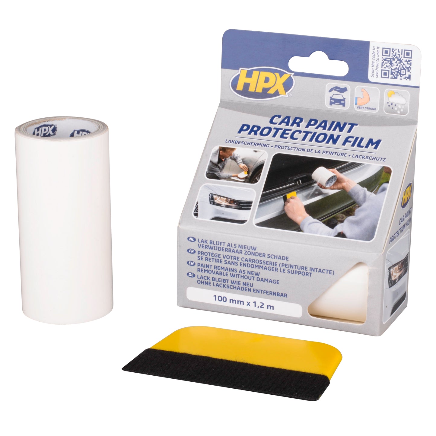 FILM PROTECTION PEINTURE - TRANSPARENT 100MM X 1,2M HPX